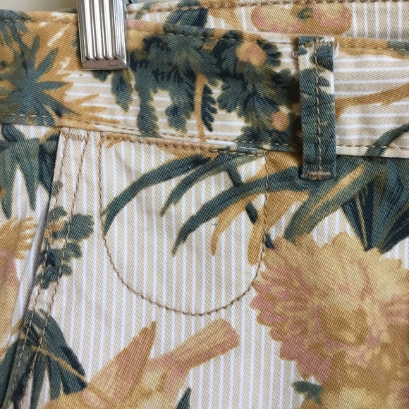 Chino by Anthropologie Relaxed Tropical Print Pants - Picture 4 of 12